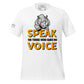 Speak for Those Who Have No Voice - Determined Rhino White Motivational Men's T-Shirt