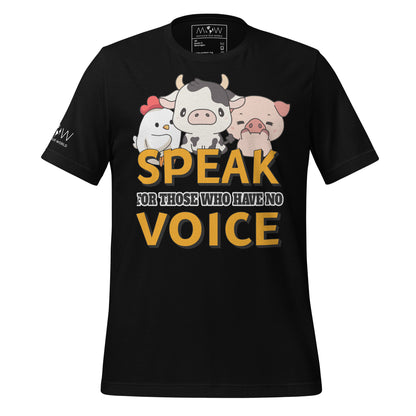Speak for Those Who Have No Voice - Livestock Black Motivational Men's T-Shirt