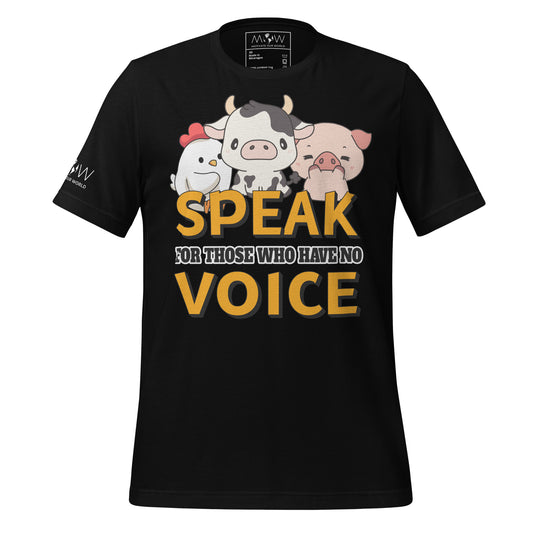 Speak for Those Who Have No Voice - Livestock Black Motivational Men's T-Shirt