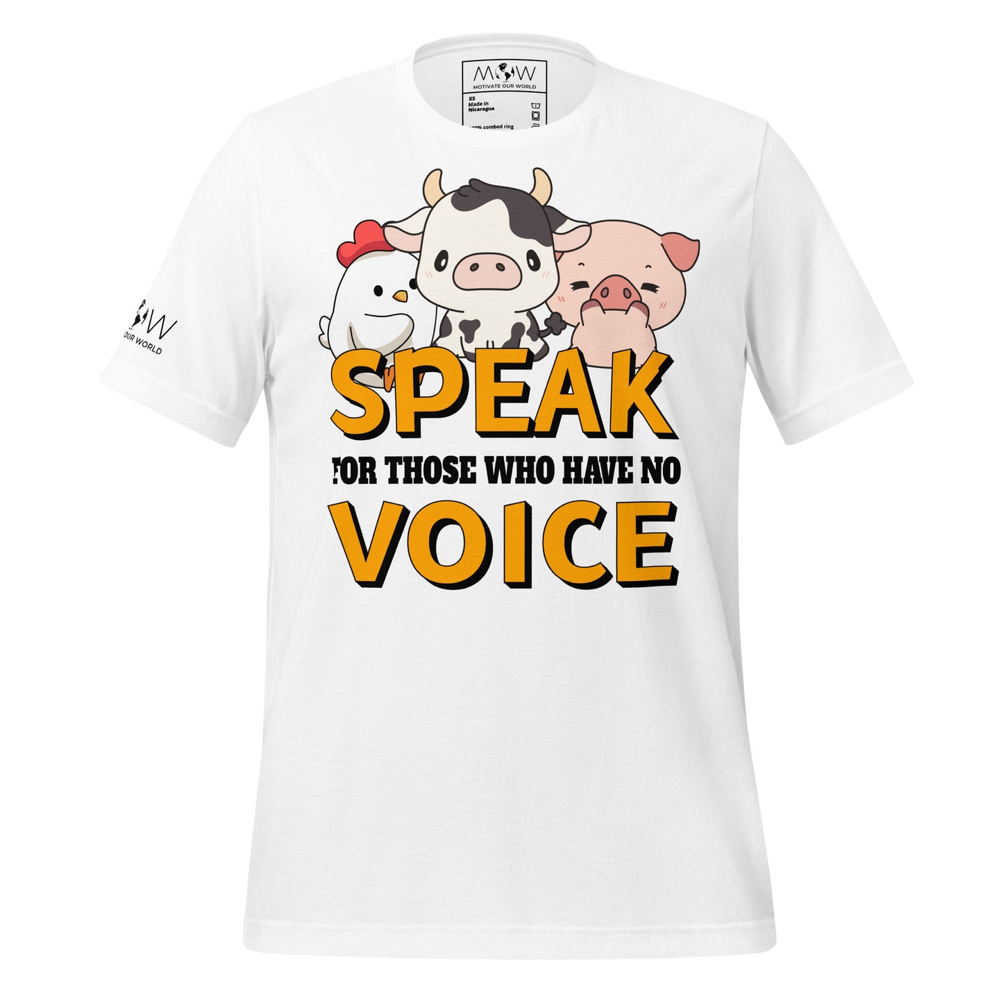 Speak for Those Who Have No Voice - Livestock White Motivational Men's T-Shirt