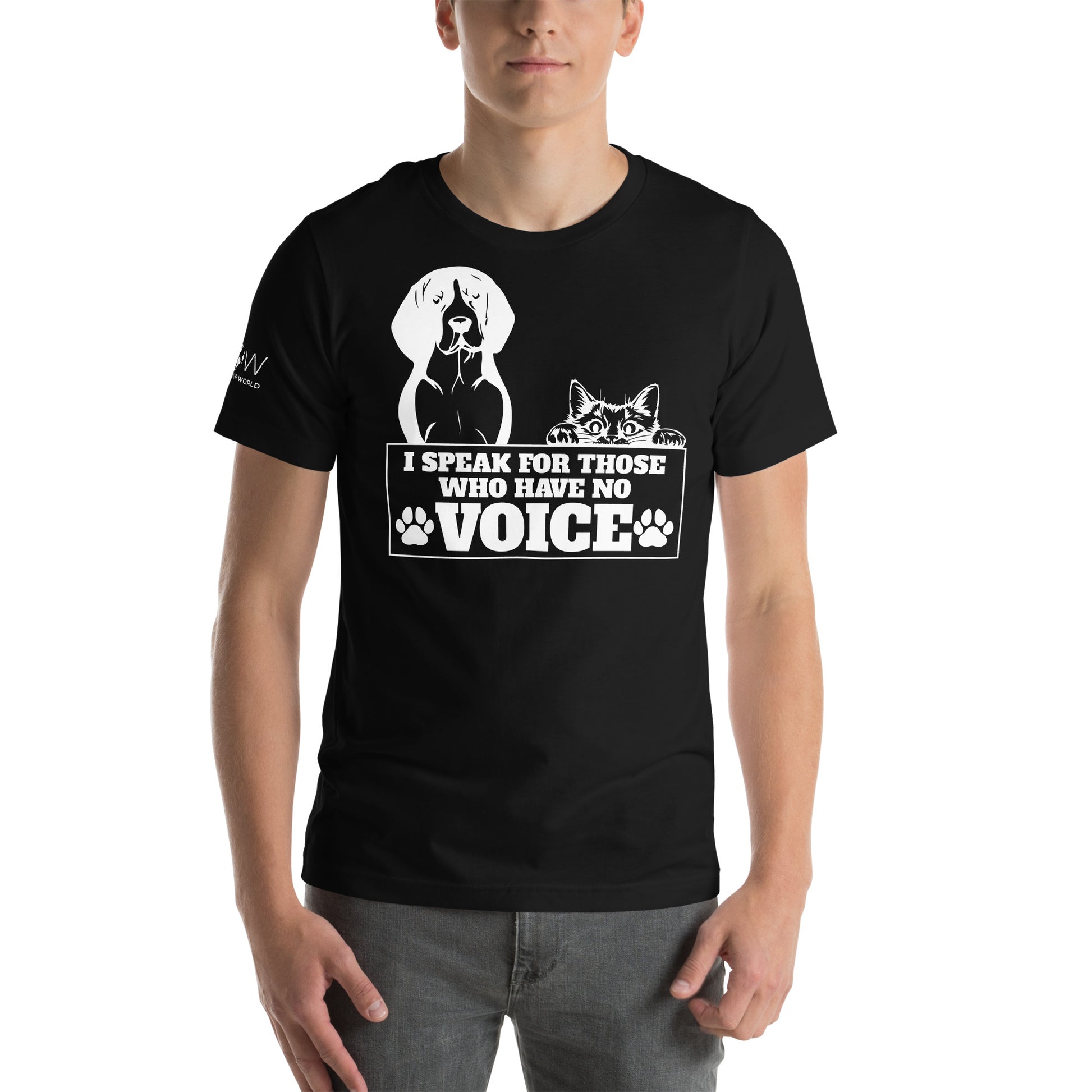 Speak for Those Who Have No Voice Black Motivational Men's T-Shirt