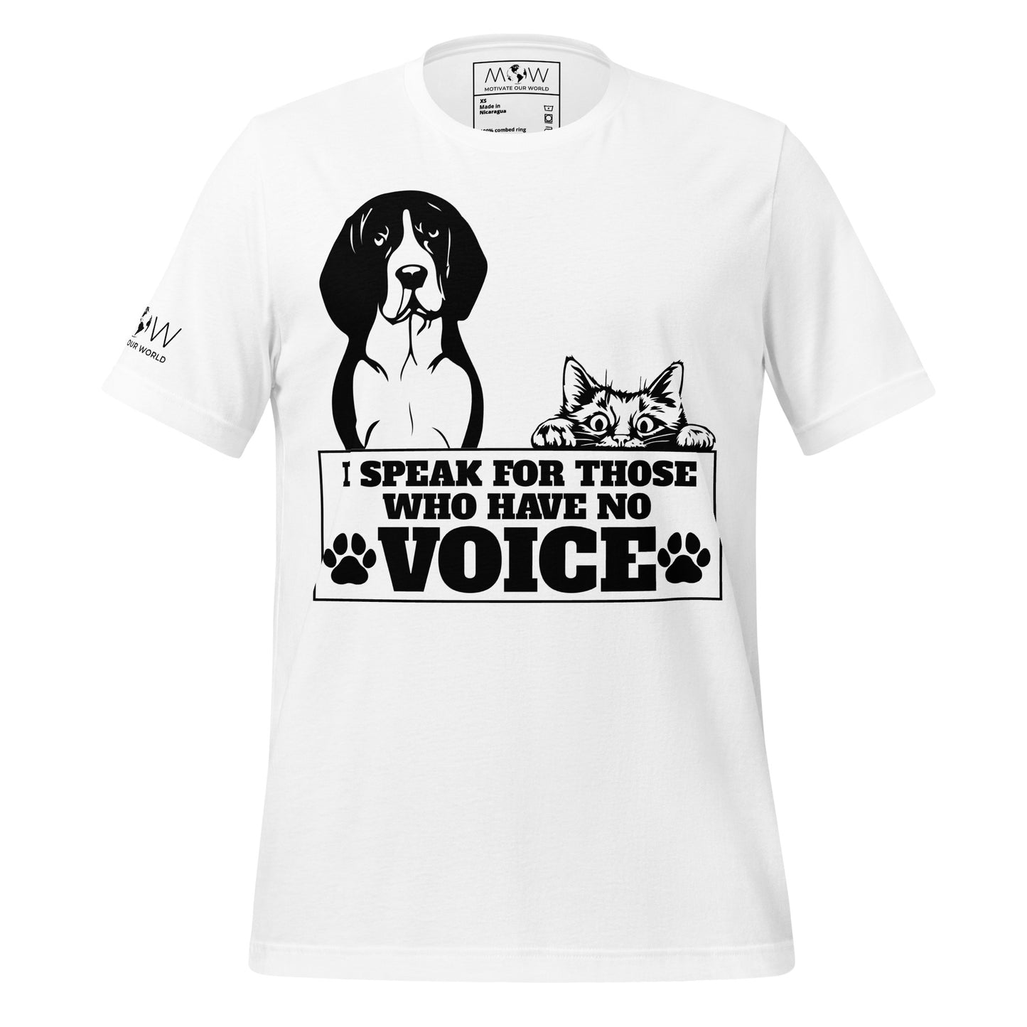 Speak for Those Who Have No Voice White Motivational Men's T-Shirt
