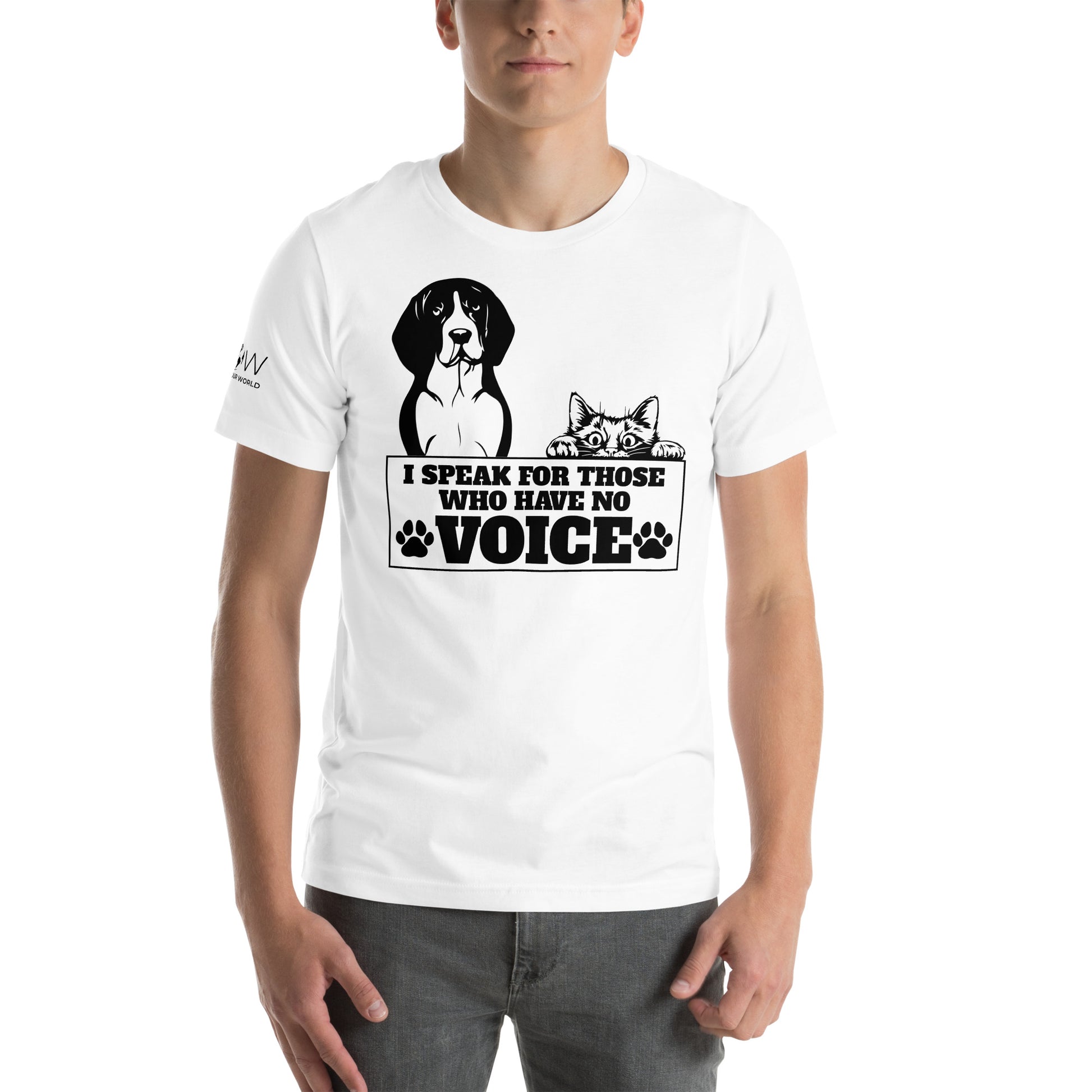 Speak for Those Who Have No Voice White Motivational Men's T-Shirt Lifestyle