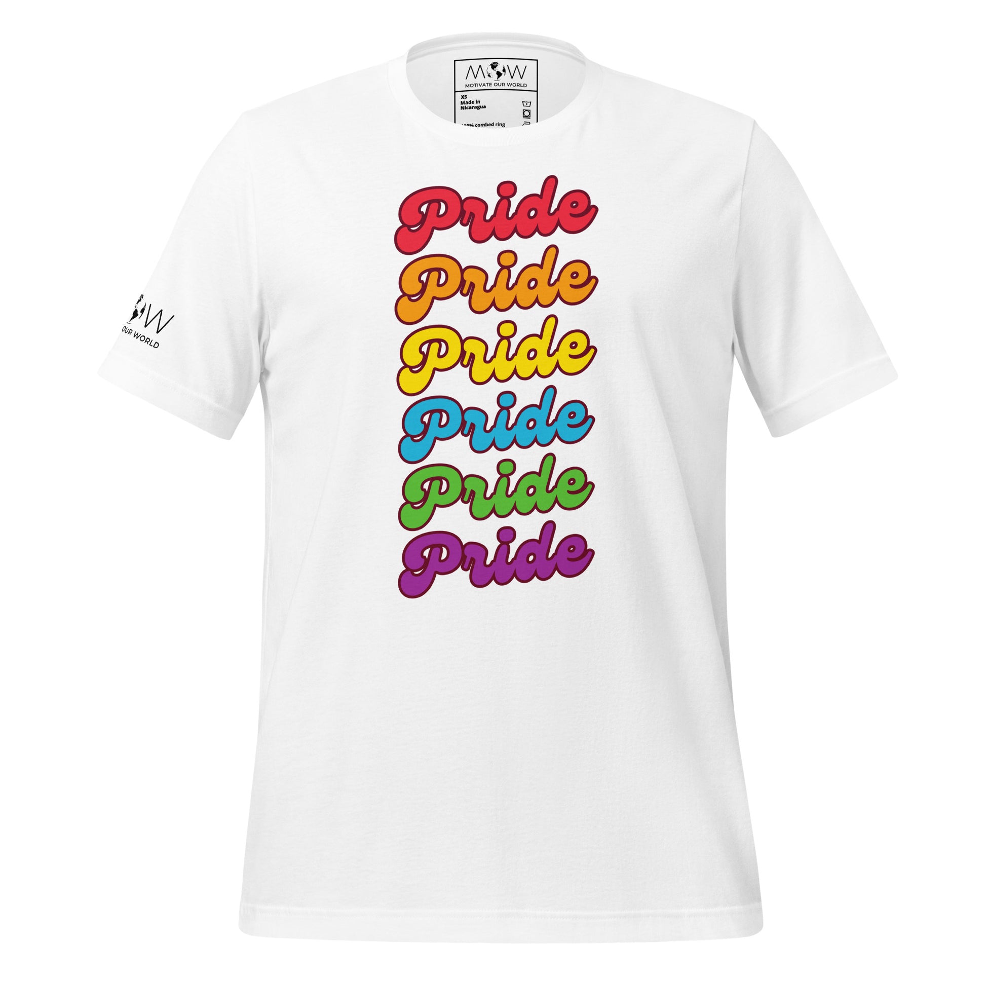 Stacked Pride White Motivational Men's T-Shirt