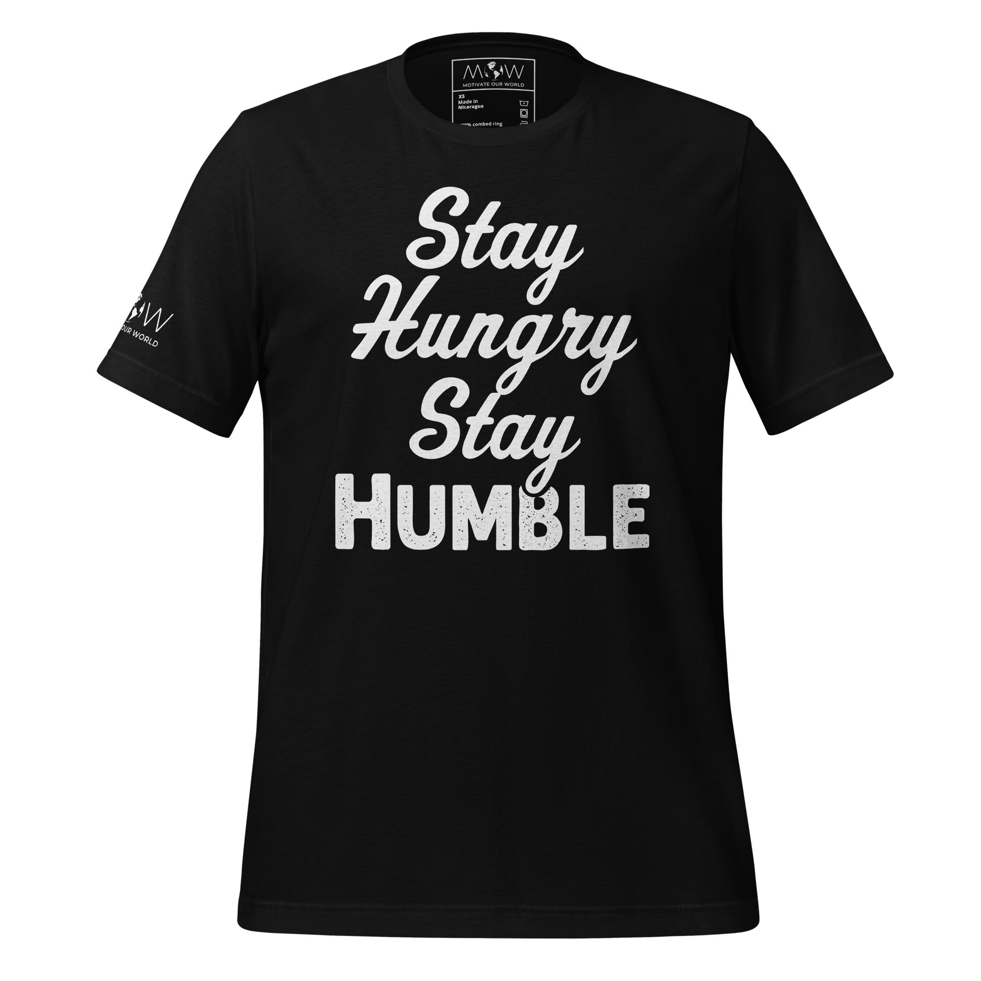 Stay Humble Men's Motivational Black T-Shirt