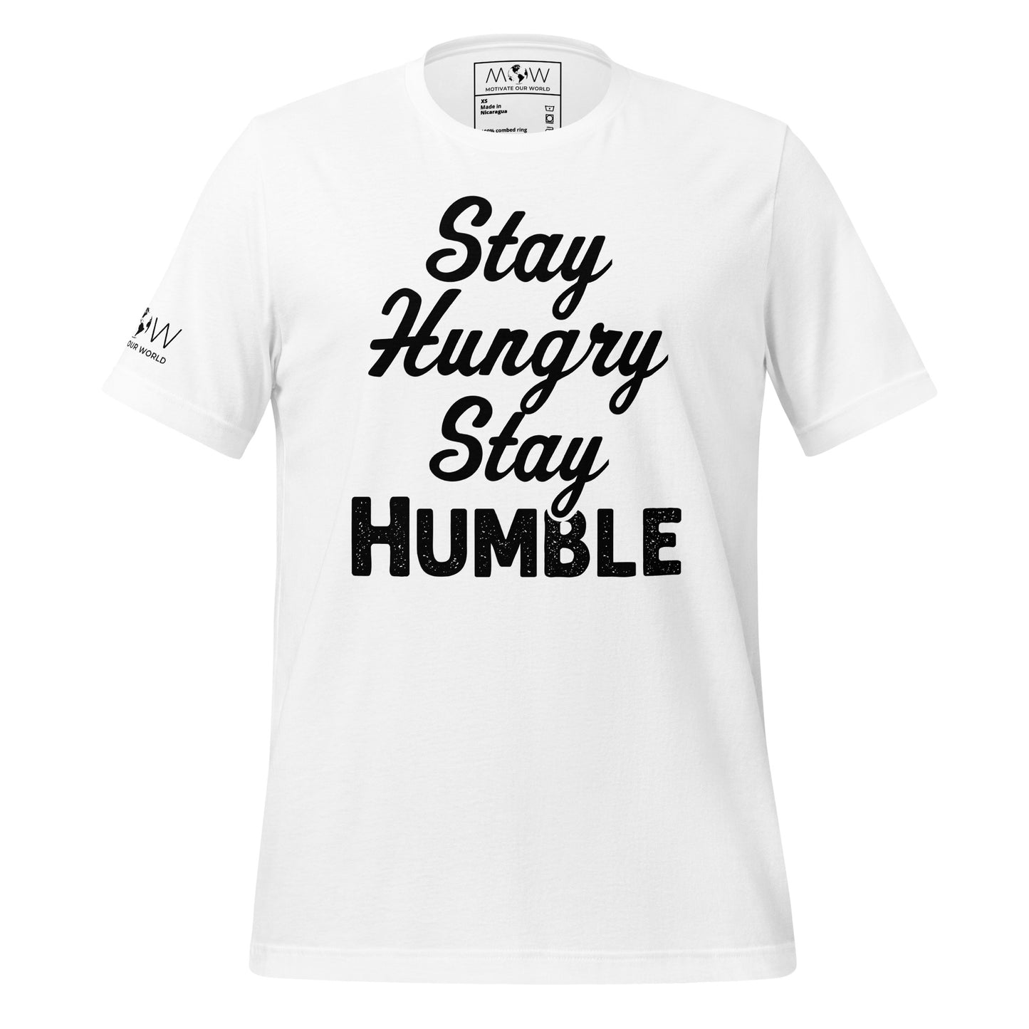 Stay Humble Men's Motivational White T-Shirt