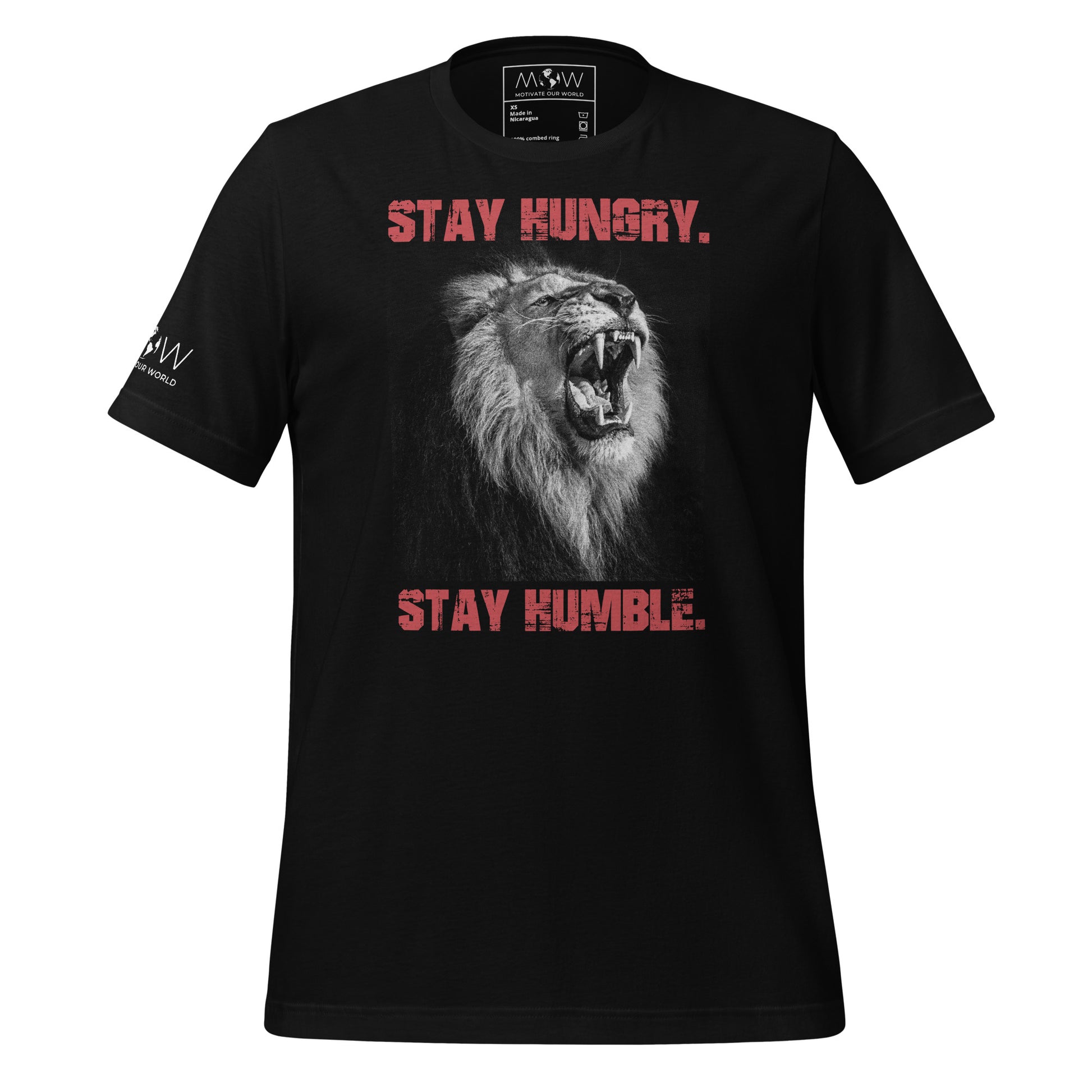 Stay Hungry. Stay Humble II Men's Motivational Black  T-Shirt