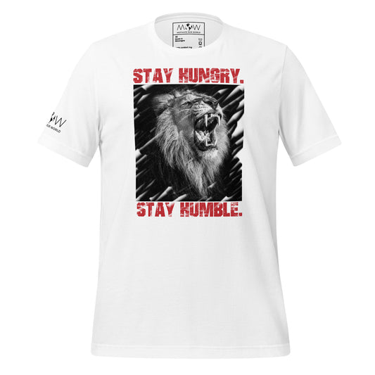 Stay Hungry. Stay Humble II Men's Motivational White T-Shirt