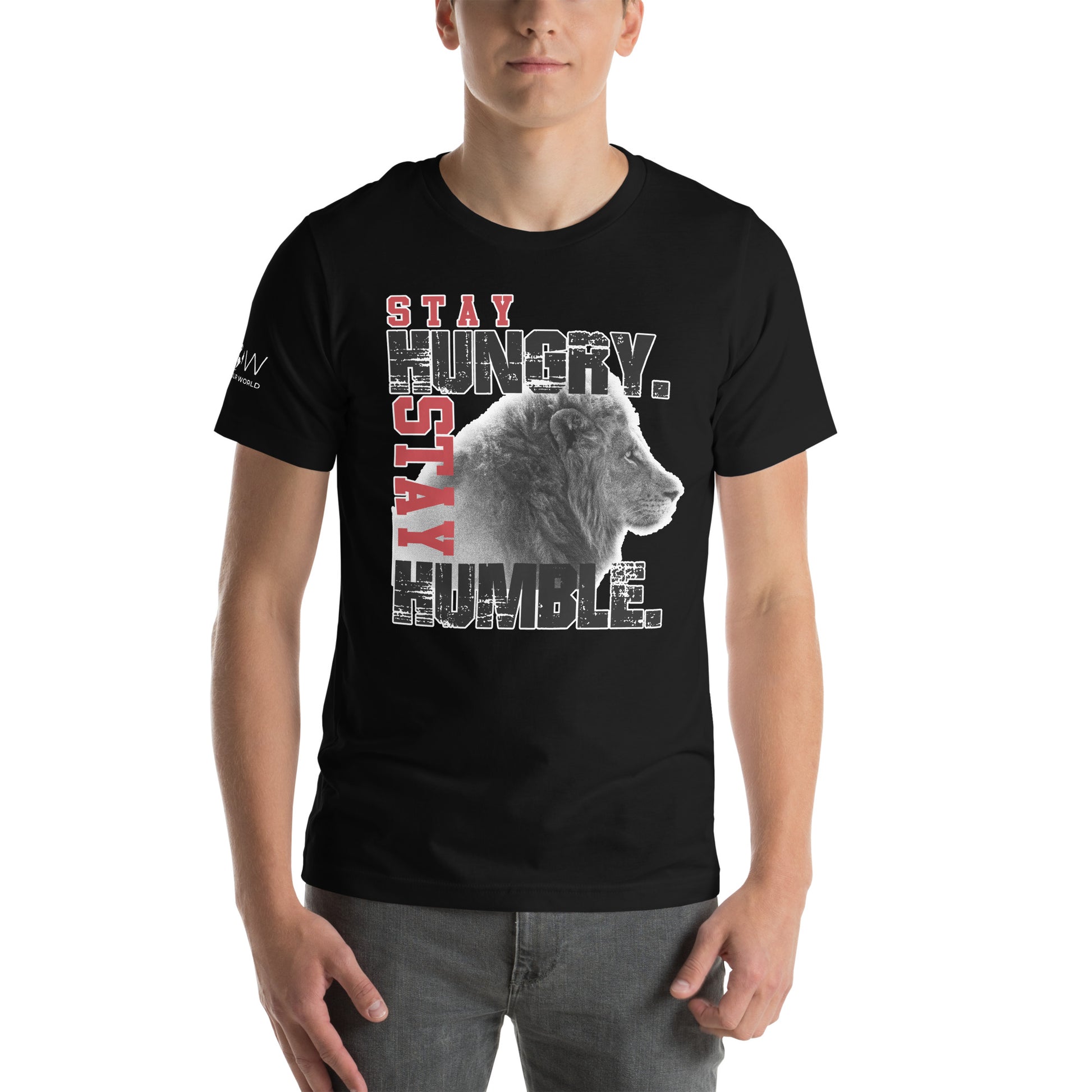 Stay Hungry Men's Motivational Black T-Shirt