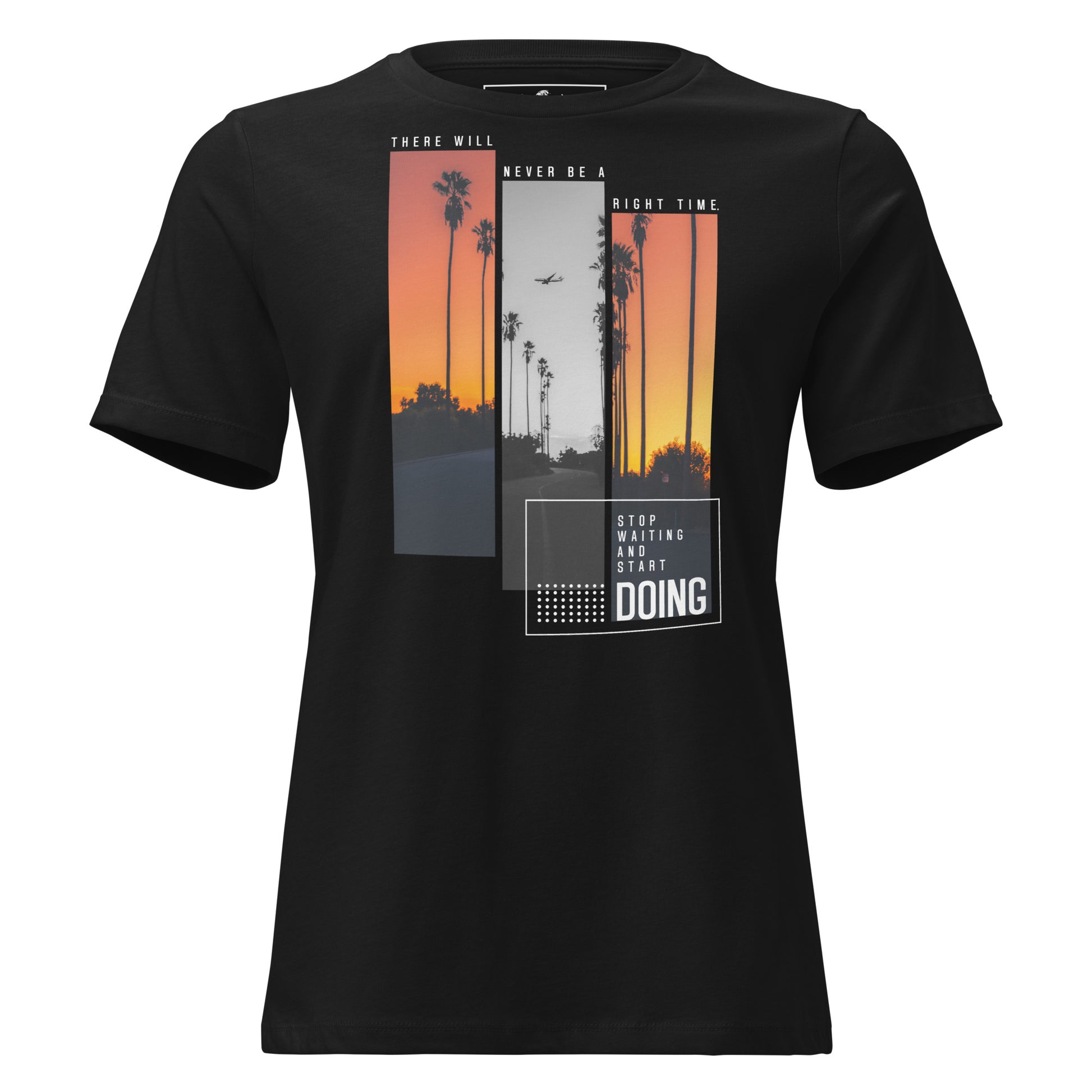 Stop Waiting and Start Doing Black Motivational Men's T-Shirt