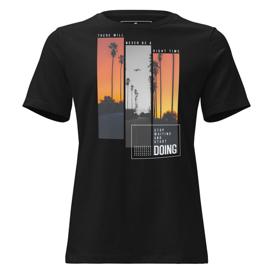 Stop Waiting and Start Doing Black Motivational Men's T-Shirt