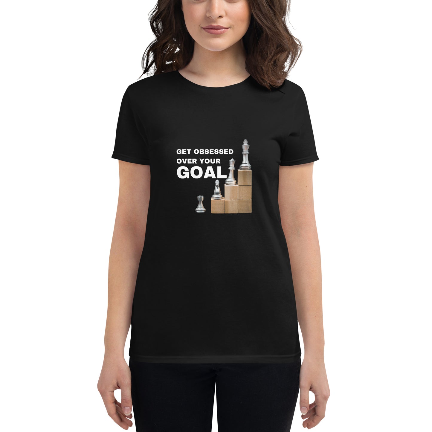 Strategic Growth Women’s Motivational Black T-Shirt