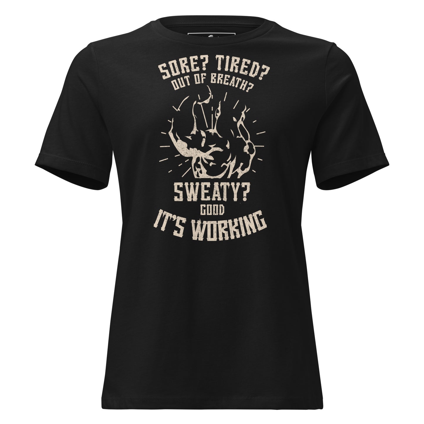 Strength in Struggle Black Motivational Women’s T-Shirt