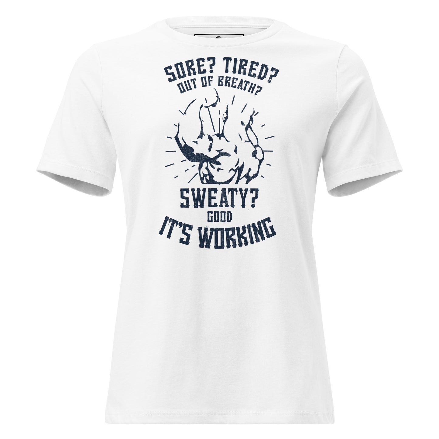 Strength in Struggle White Motivational Women’s T-Shirt