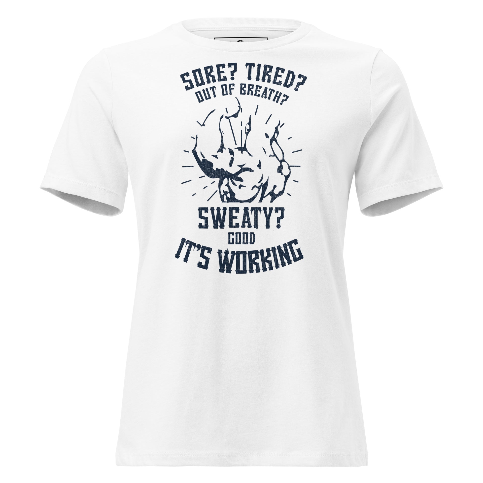 Strength in Struggle White Motivational Women’s T-Shirt