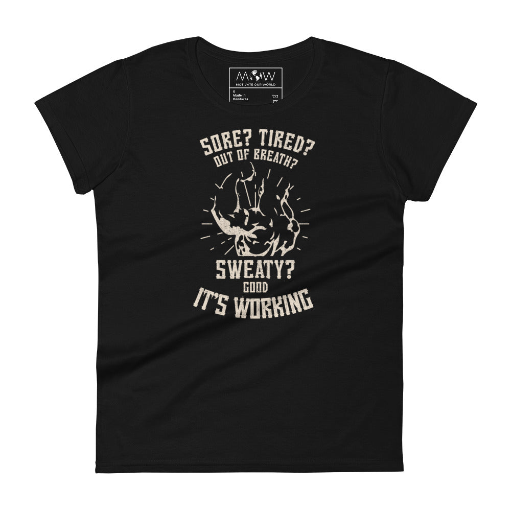 Strength in Struggle Women's Motivationa Black T-Shirt