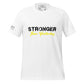 Stronger Than Yesterday Men's Motivational White T-Shirt
