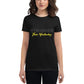Stronger Than Yesterday Women’s Motivational Black T-Shirt