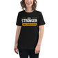 Stronger Than Your Excuses Black Motivational Women’s T-Shirt
