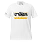Stronger Than Your Excuses Men's Motivational White T-Shirt