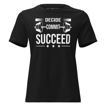 Succeed Black Motivational Women’s T-Shirt
