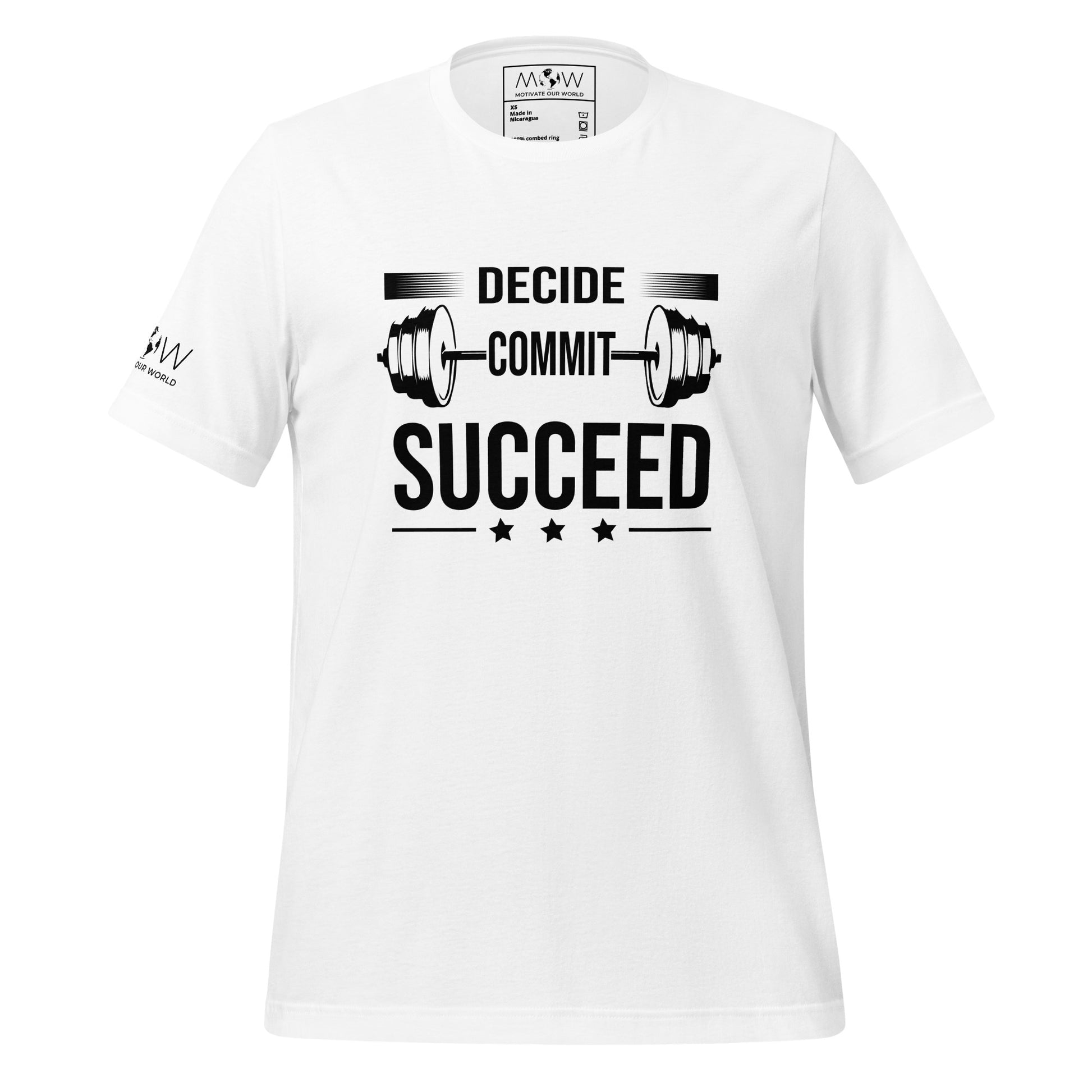Succeed Men's Motivational White T-Shirt