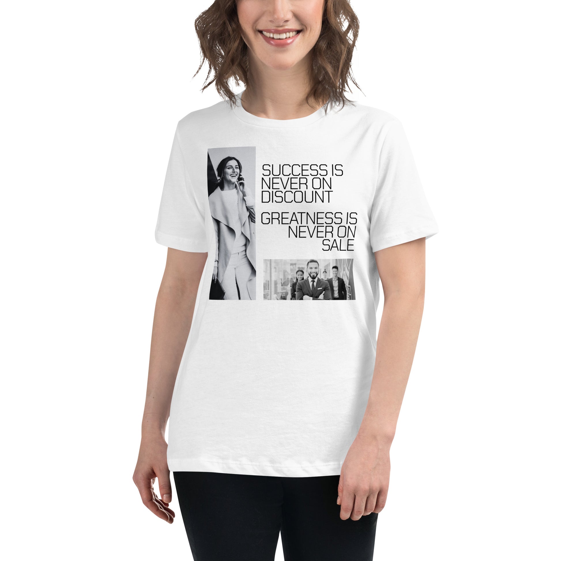 Success Driven Lifestyle White Motivational Women’s T-Shirt Lifestyle