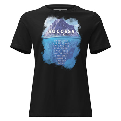 Success Iceberg Black Motivational Women’s T-Shirt