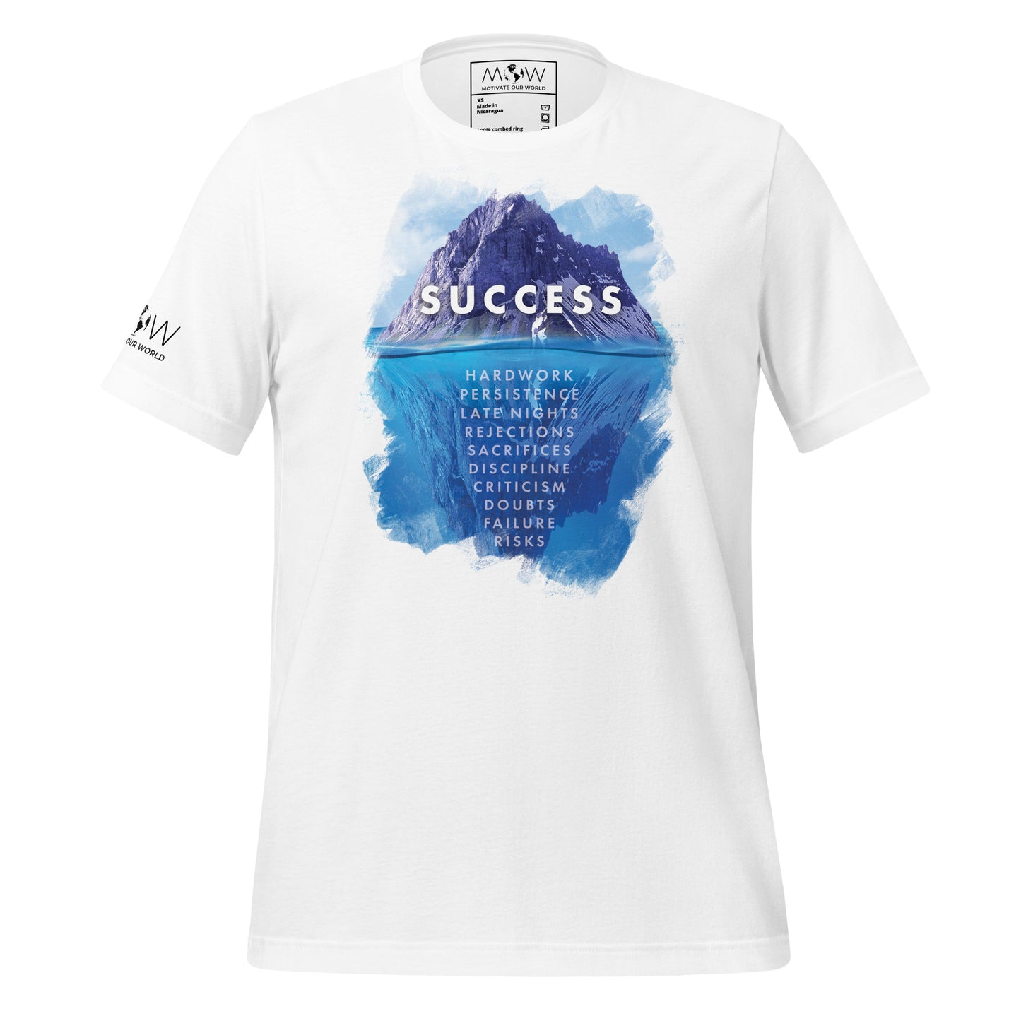 Success Iceberg Men's Motivational White T-Shirt