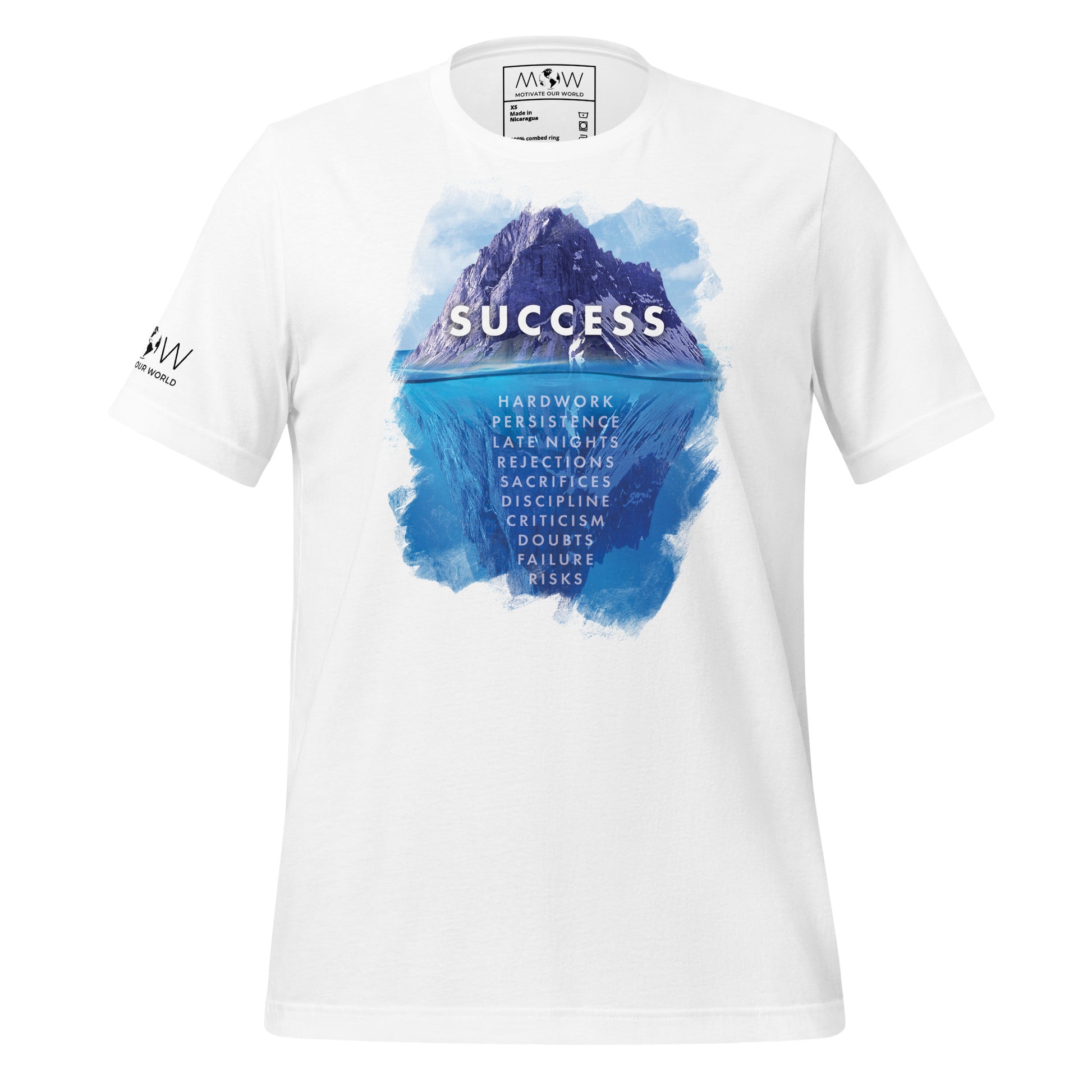 Success Iceberg Men's Motivational White T-Shirt
