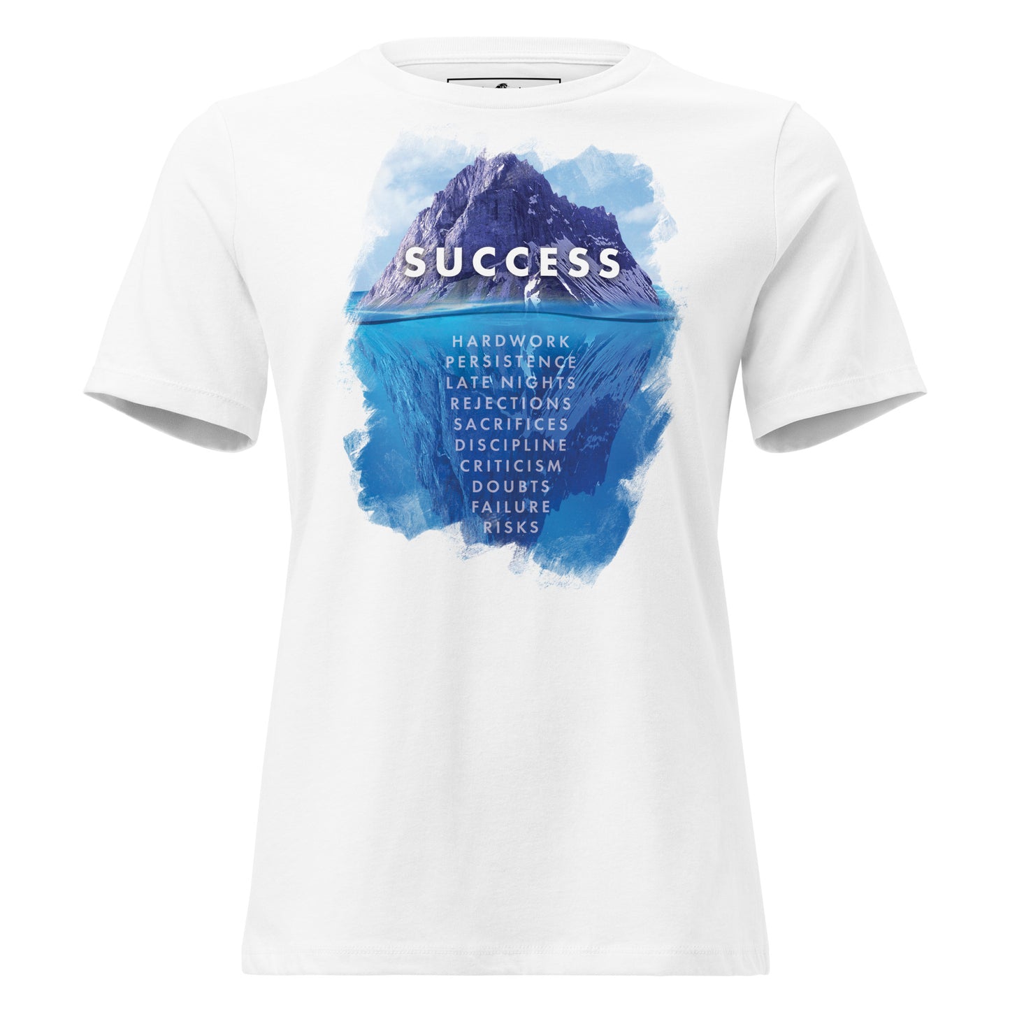 Success Iceberg White Motivational Women’s T-Shirt