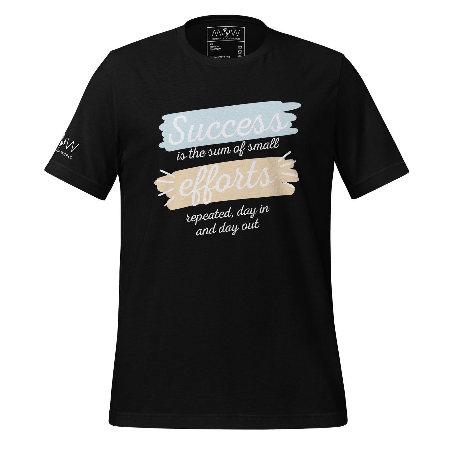 Success Is Small Efforts Men's Motivational Black T-Shirt