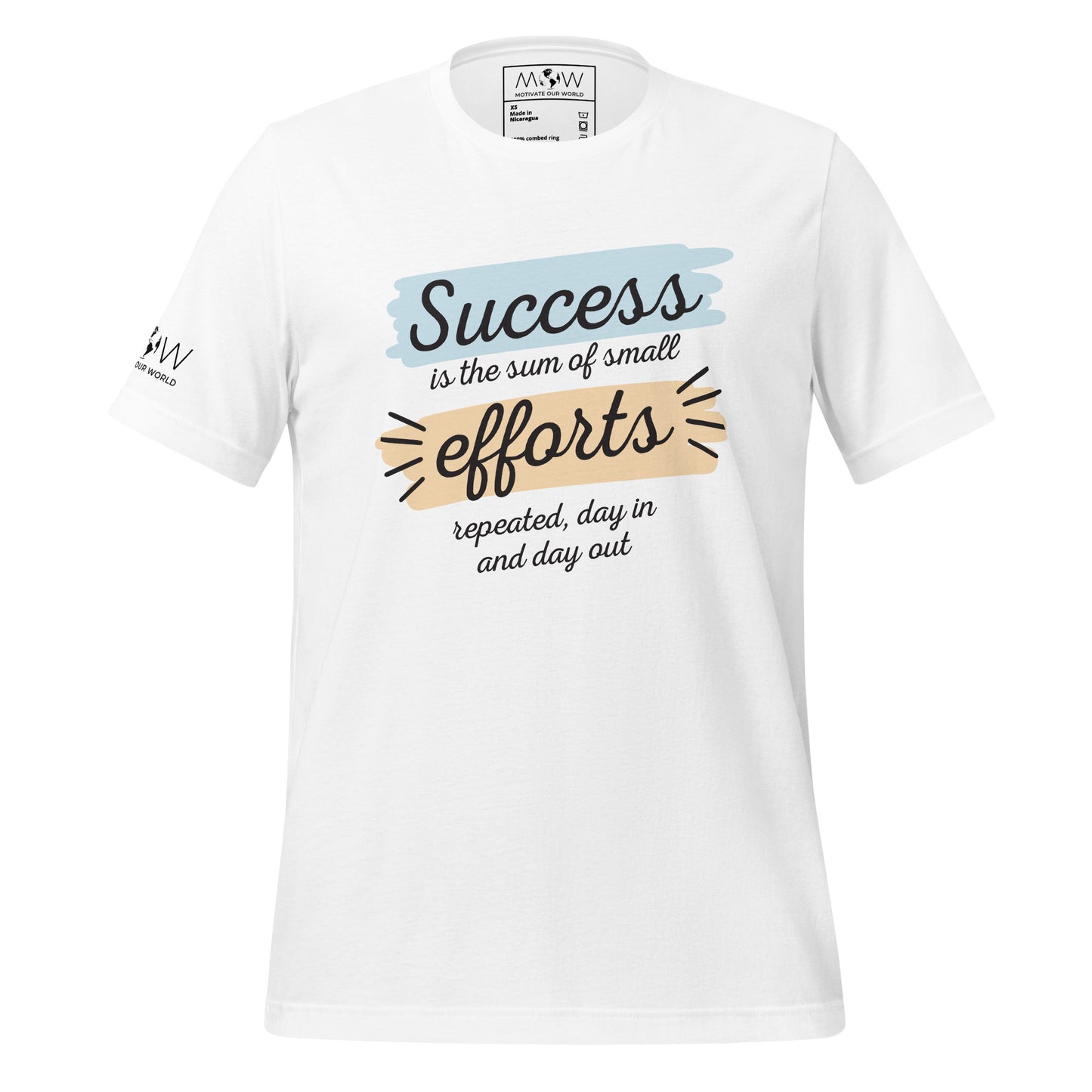 Success Is Small Efforts Men's Motivational White T-Shirt
