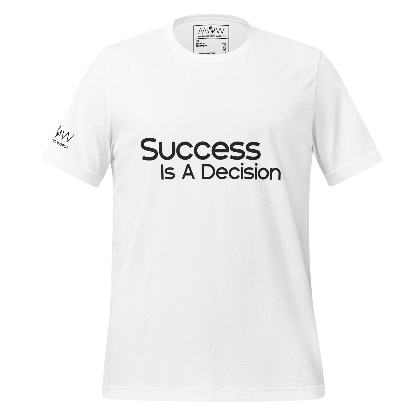 Success Is a Decision Men's Motivational White T-Shirt