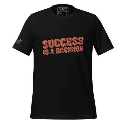 Success Is a Decision Men's Motivational Black T-Shirt