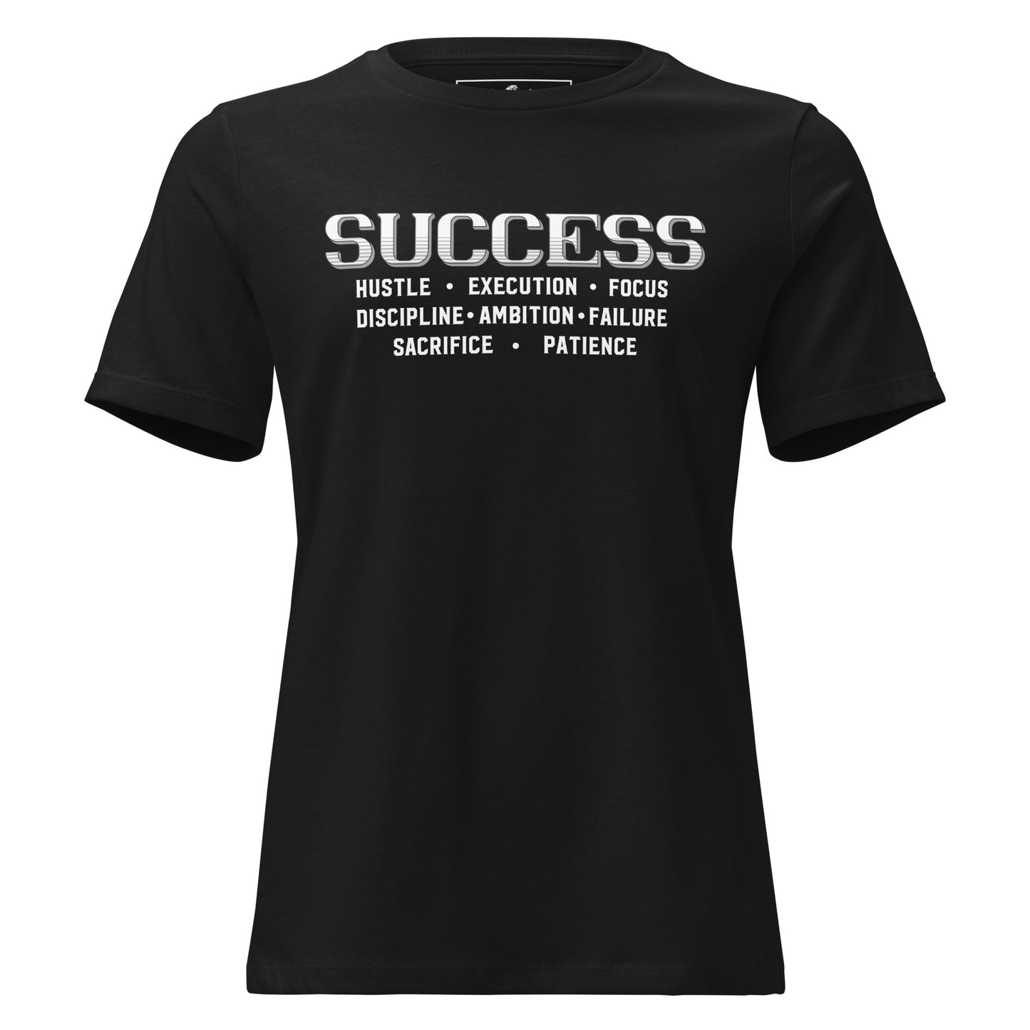 Success Mindset Black Motivational Women’s T-Shirt