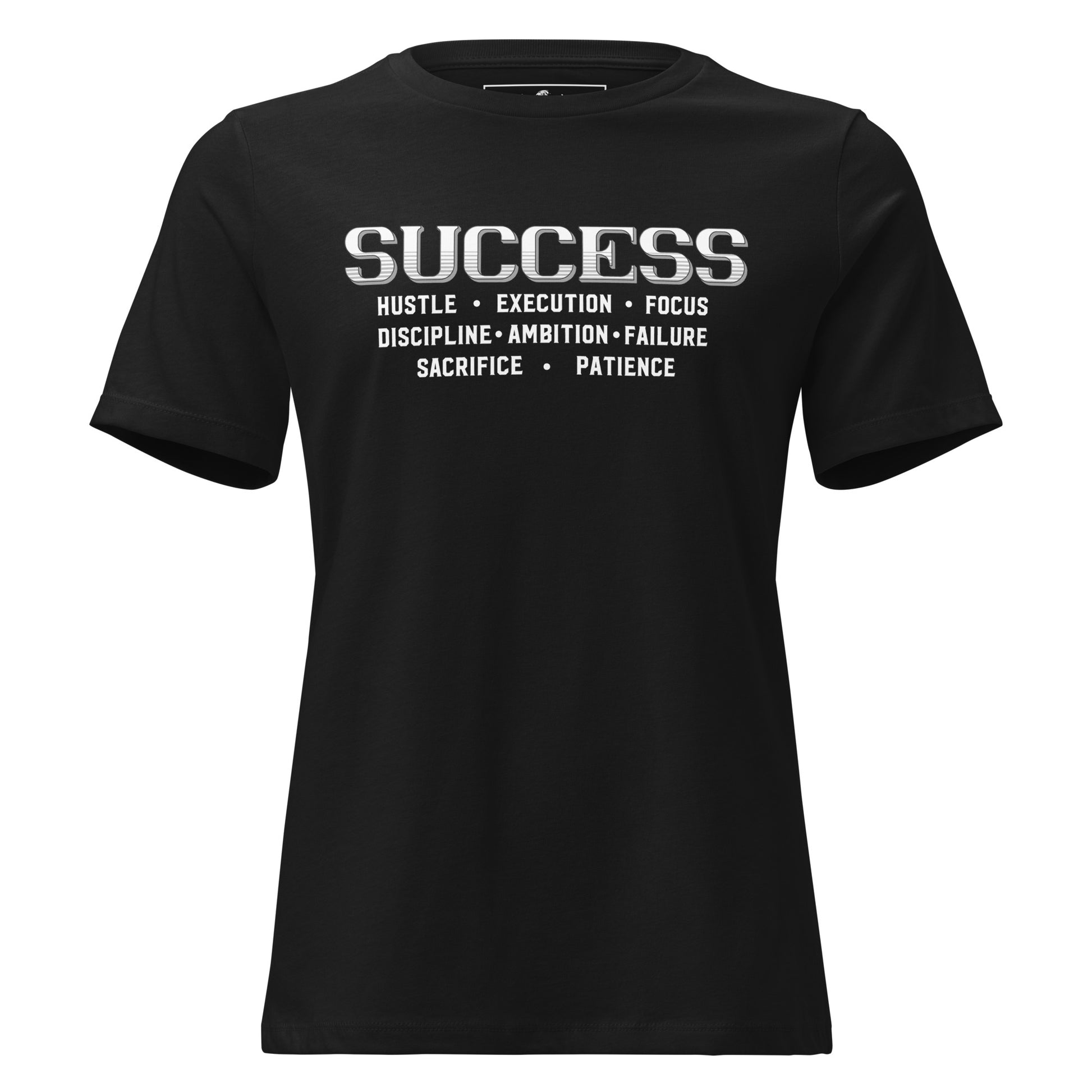 Success Mindset Black Motivational Women’s T-Shirt