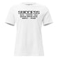 Success Mindset White Motivational Women’s T-Shirt