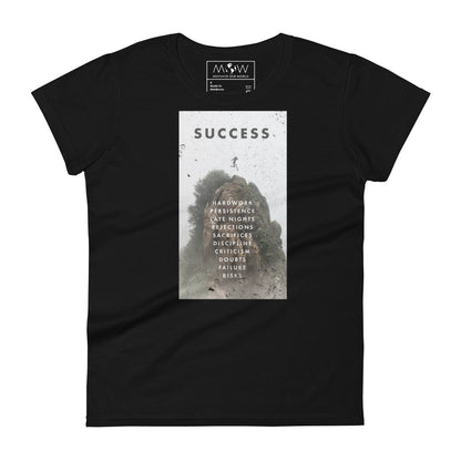 Success Path Women’s Motivational Black T-Shirt