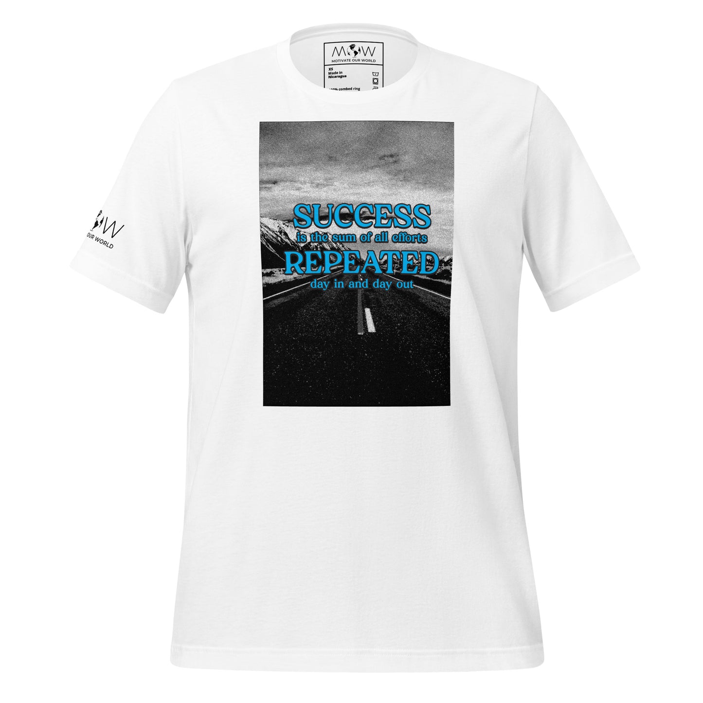 Success Repeated Men's Motivational White T-Shirt