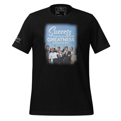 Success is Never on Discount Men's Motivational Black T-Shirt