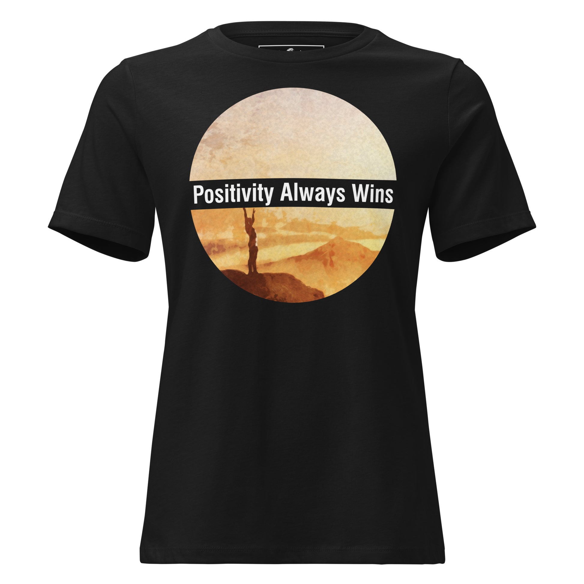 Sunrise Positivity Black Motivational Women’s T-Shirt