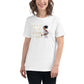 "Sweat Now Glow Later – Power Jumper Edition" White Motivational Women’s T-Shirt Lifestyle