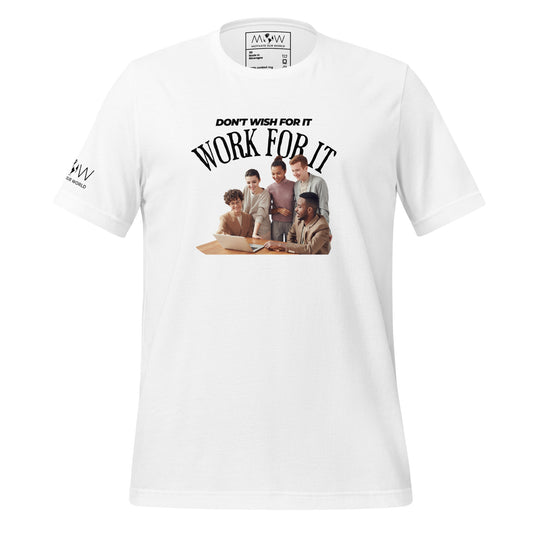 TEAMWORK MAKES THE DREAM WORK Men's Motivational White T-Shirt