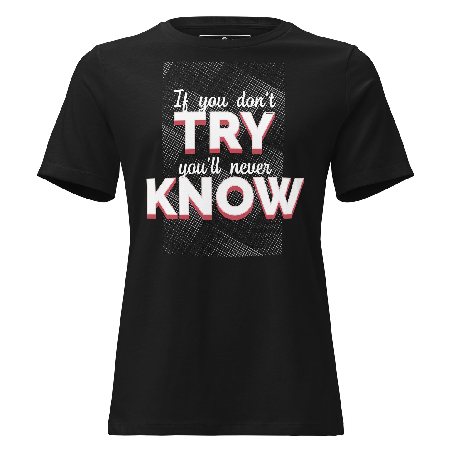 Take the Leap Black Motivational Women’s T-Shirt