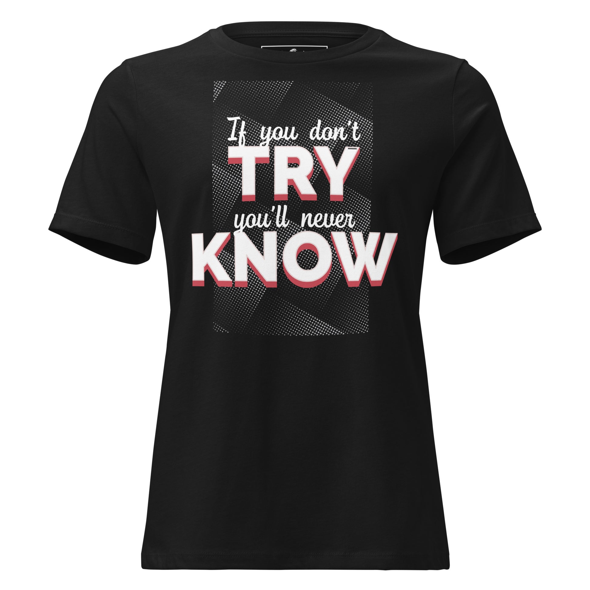 Take the Leap Black Motivational Women’s T-Shirt