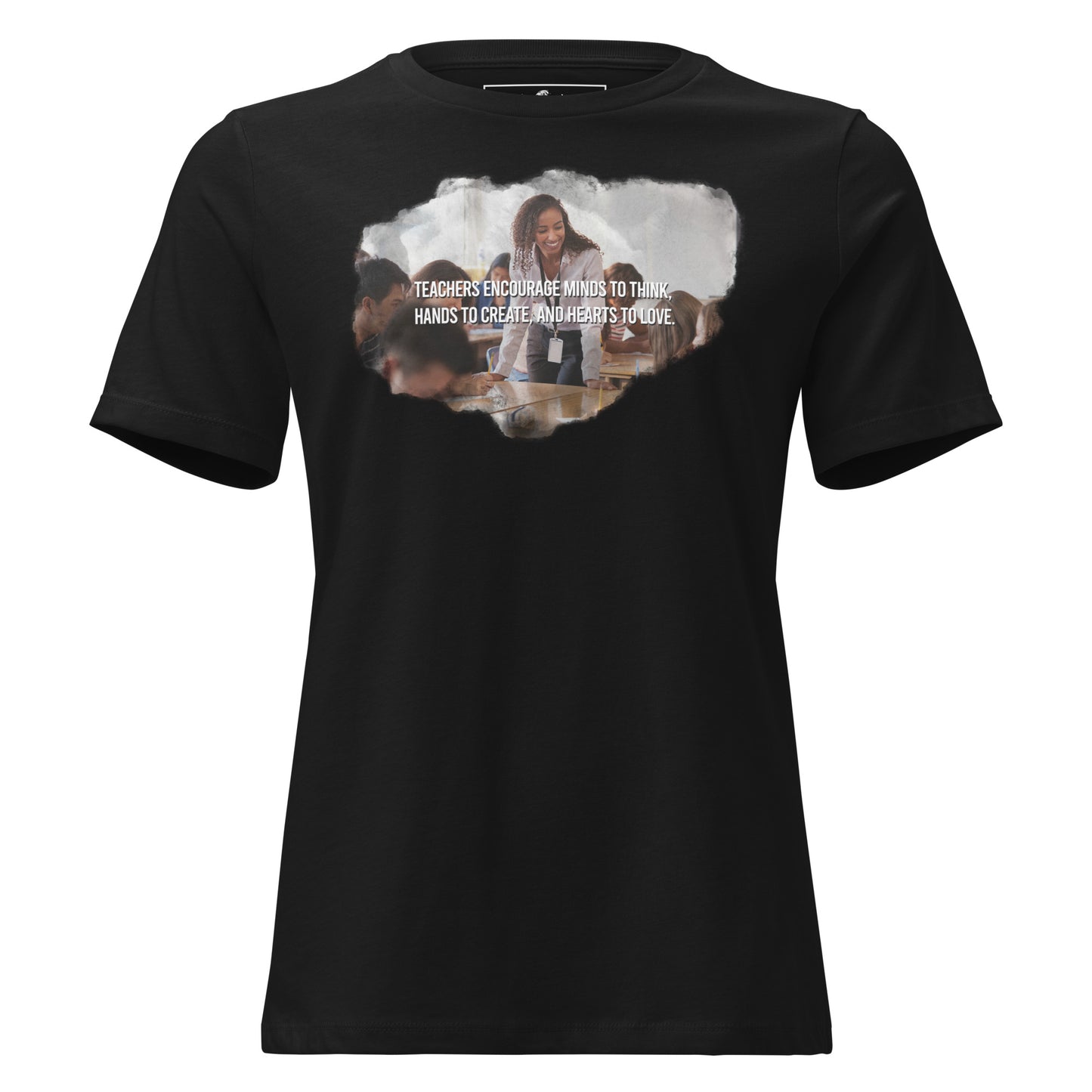 Teachers Encourage Minds - Classroom Edition Black Motivational Women’s T-Shirt