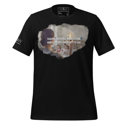 Teachers Encourage Minds, Hands, and Hearts - Classroom Edition Black Motivational Men's T-Shirt
