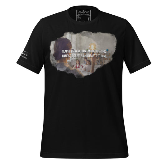 Teachers Encourage Minds, Hands, and Hearts - Classroom Edition Black Motivational Men's T-Shirt