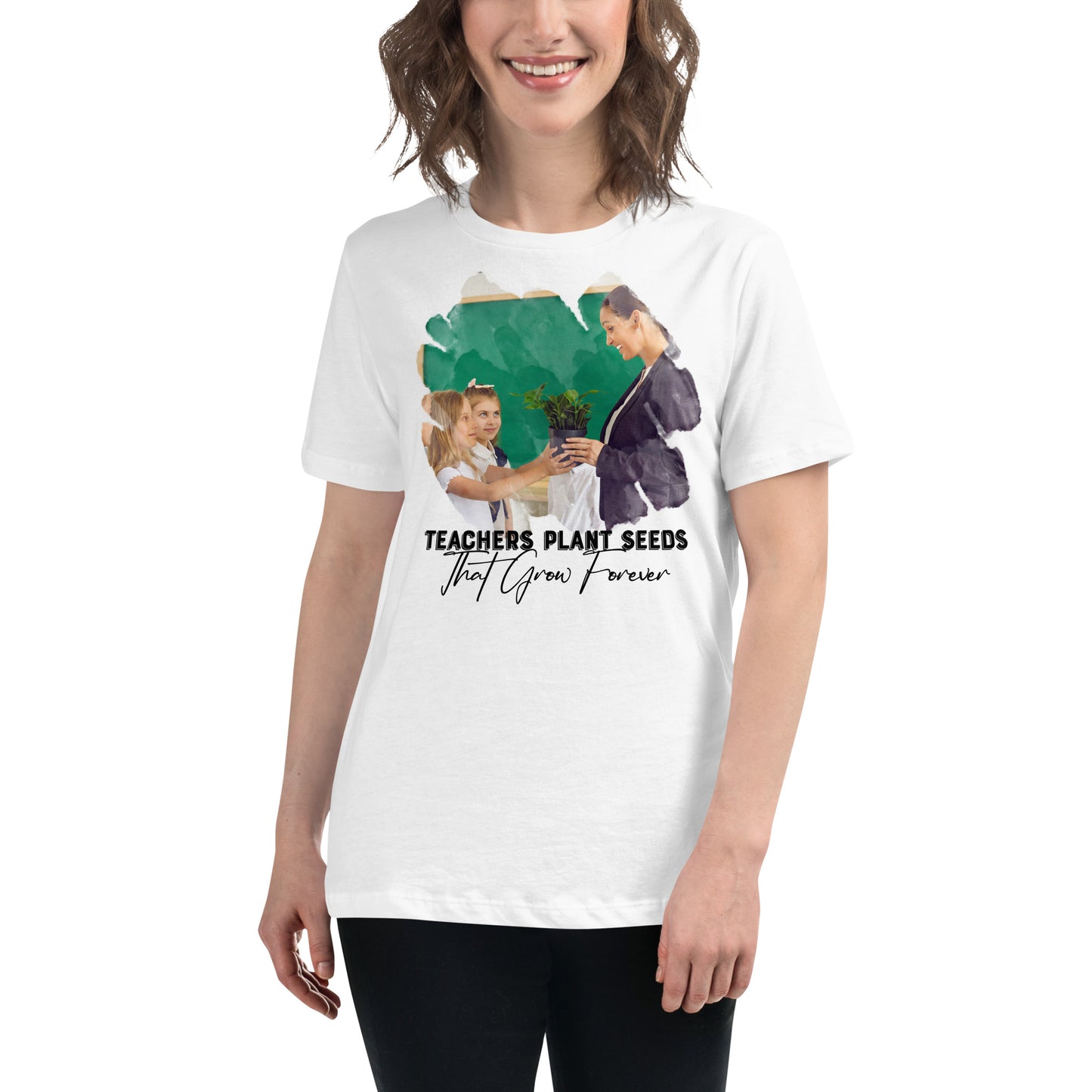 Teachers Plant Seeds - Classroom Edition White Motivational Women’s T-Shirt Lifestyle